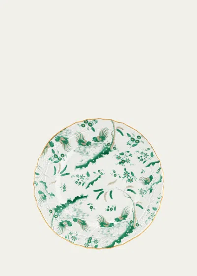 Ginori 1735 Oro Di Doccia Soup Plate, Giada In Green