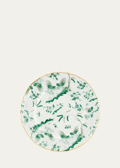 Ginori 1735 Oro Di Doccia Soup Plate, Giada In Gldgrn