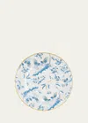 Ginori 1735 Oro Di Doccia Soup Plate, Turchese In Gldturq