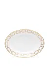 Ginori 1735 Oval-frame Gold-edged Platter (34cm) In White