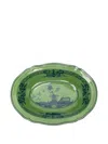 Ginori 1735 Oval Porcelain Bowl (18.7cmx25.3cm) In Green