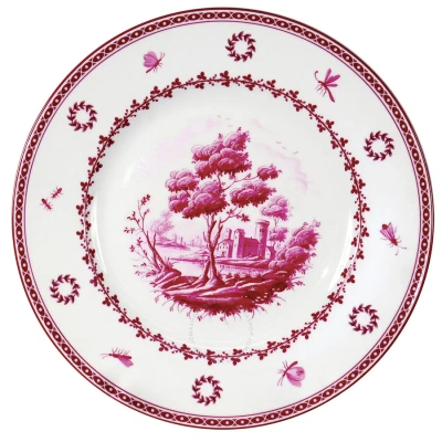 Ginori 1735 Paesaggi Flat Dinner Plate In Pink