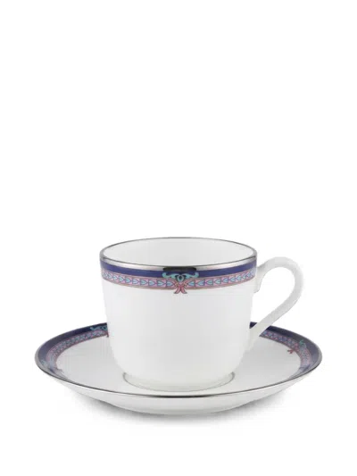 Ginori 1735 Patterned Teacup And Saucer In White