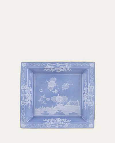 Ginori 1735 Pervinca Square Porcelain Tray In Oi Pervinca