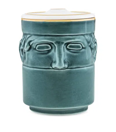 Ginori 1735 Porcelain Candle Holder In Blue