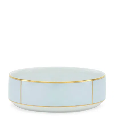 Ginori 1735 Porcelain Colonna Diva Celeste Salad Bowl In Blue
