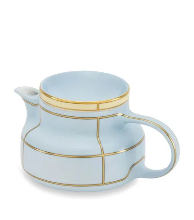 GINORI 1735 GINORI 1735 PORCELAIN COLONNA DIVA CELESTE TEAPOT