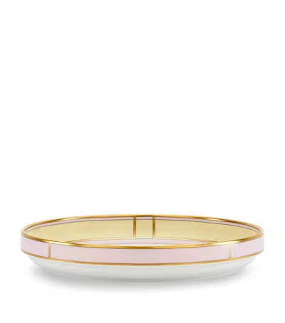 Ginori 1735 Porcelain Colonna Diva Giallo Fruit Holder In Pink