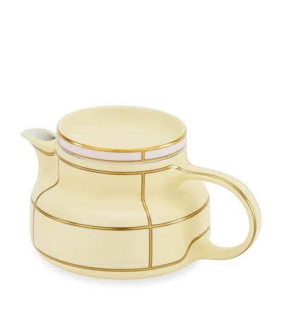 Ginori 1735 Porcelain Colonna Diva Giallo Teapot In Yellow