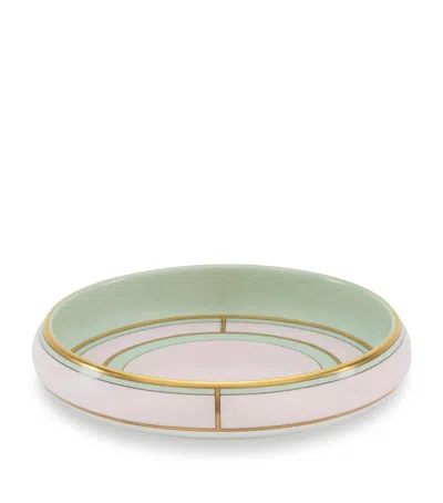Ginori 1735 Porcelain Colonna Diva Rosa Round Tray In Blue