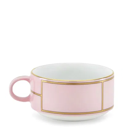 Ginori 1735 Porcelain Colonna Diva Rosa Teacup In Pink