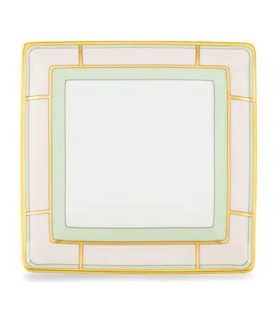 Ginori 1735 Porcelain Colonna Diva Square Change Tray In Diva Rosa