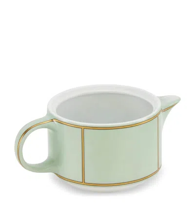 Ginori 1735 Porcelain Colonna Diva Verde Milk Jug In Green