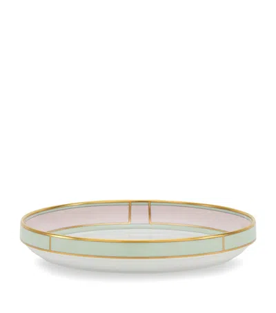 Ginori 1735 Porcelain Colonna Diva Verde Rosa Fruit Holder In Multi