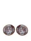 Ginori 1735 Porcelain Flat Plate (set Of Two) In Brown