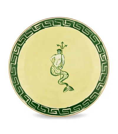 Ginori 1735 Porcelain Il Viaggio Di Nettuno Charger Plate In Green