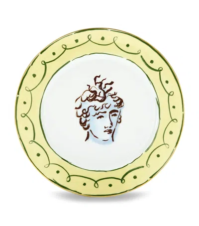 Ginori 1735 Porcelain Il Viaggio Di Nettuno Plate In Yellow