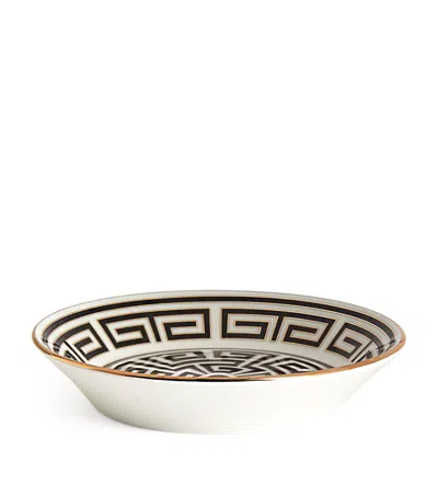 Ginori 1735 Porcelain Labirinto Nero Tea Saucer In Brown