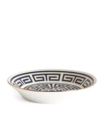 Ginori 1735 Porcelain Labirinto Zaffiro Tea Saucer In Blue