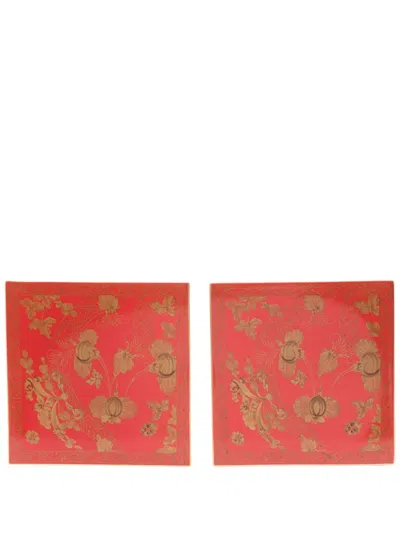 Ginori 1735 Porcelain Plate (30cm X 30cm) In Red