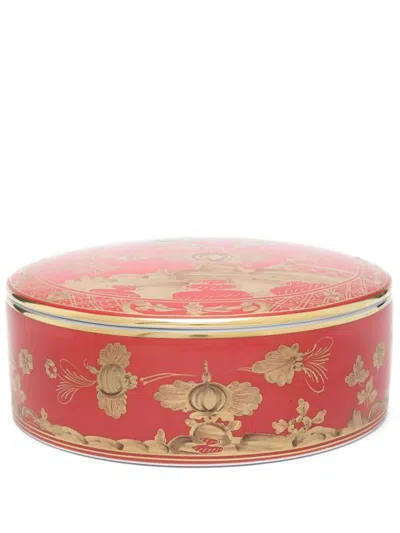 Ginori 1735 Porcelain Trinket Box (13cm) In Red