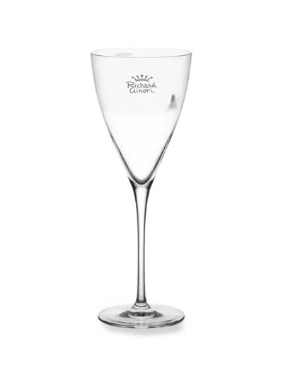 Ginori 1735 President Logo-print Wine Glasses Set (set Of Six) In White