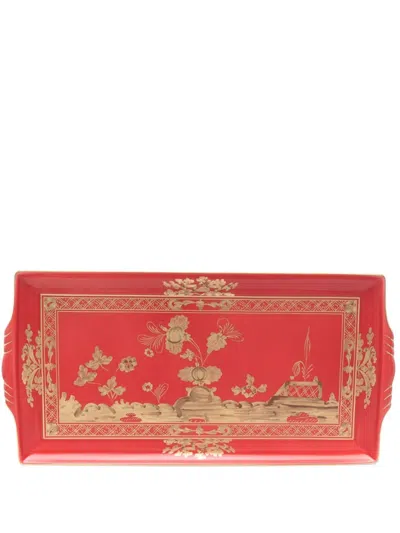 Ginori 1735 Rectanglar Tray (33.3cm X 1.7cm) In Rot
