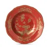 Ginori 1735 Antico Doccia Porcelain Flat Bread Plate In Red
