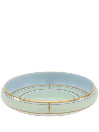 Ginori 1735 Diva Round Change Porcelain Tray In Blue
