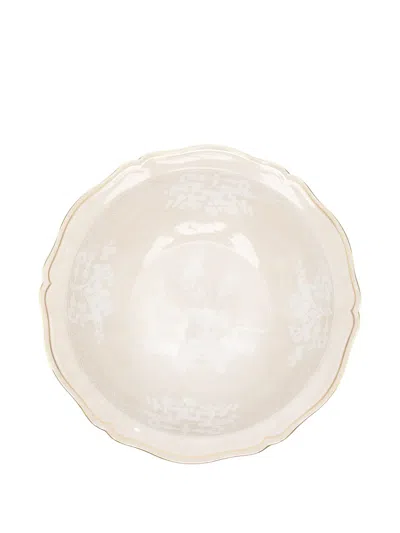 Ginori 1735 Round Deep Floral Tray (35cm) In Neutral