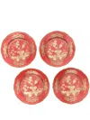 Ginori 1735 Rubrum Desert Plates (set Of Four) In 红色