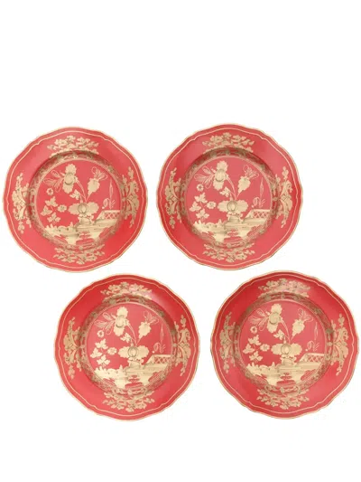 Ginori 1735 Rubrum Desert Plates (set Of Four) In 红色
