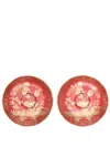 Ginori 1735 Rubrum Porcelain Plate (set Of Two) In Red