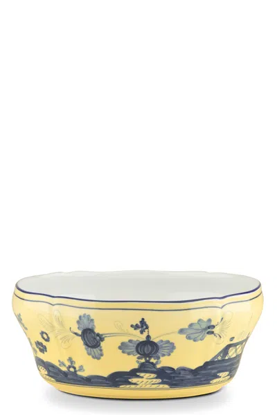Ginori 1735 Salad Bowl 'oriente Italiano' ⌀ 25 Cm In Yellow