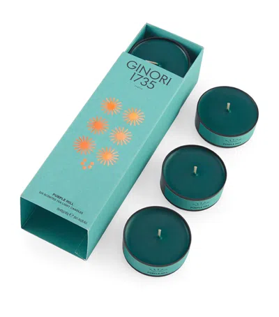 Ginori 1735 Set Of 6 Purple Hill Tealight Candles