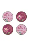 Ginori 1735 - Set-of-four Florenza Coasters - Print In Pink
