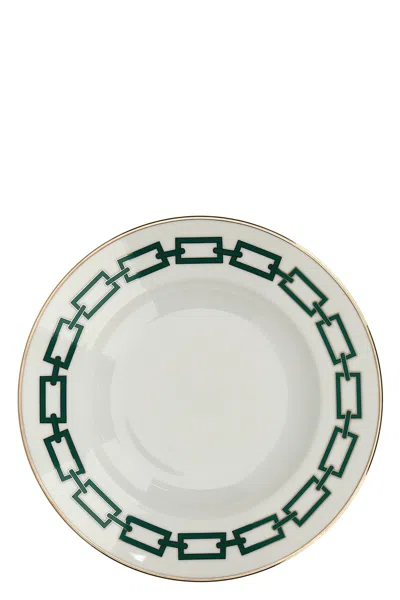 Ginori 1735 Soup Plate 'catene' ⌀ 24,5 Cm In Green