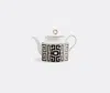 Ginori 1735 White Labirinto Nero Teapot In Black