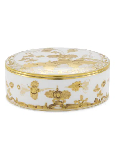 Ginori 1735 Tesori Oriente Italiano Round Lidded Box In White