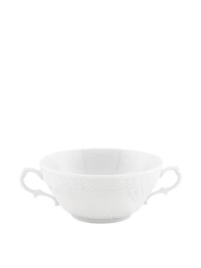 Ginori 1735 Textured-handled Soup Cup (9.4cm) In White