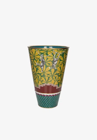 Ginori 1735 Totem Monkey Vase In Green