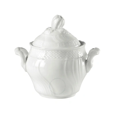 Ginori 1735 Vecchio Ginori Coffee Sugar Bowl With Cover In White