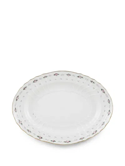 Ginori 1735 Vecchio Ginori Floral-print Serving Platter In White