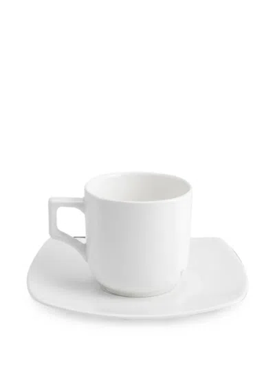 Ginori 1735 Vela Teacup And Saucer In White