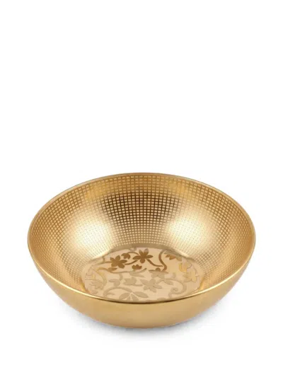Ginori 1735 X Giambattista Vannozzi Dandi Floral-pattern Bowl In Gold