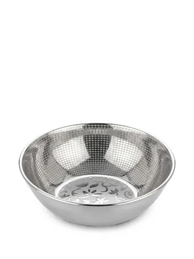 Ginori 1735 X Giambattista Vannozzi Dandi Floral-pattern Bowl In Silver