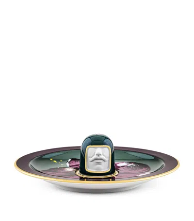 Ginori 1735 X Luca Nichetto Porcelain Il Frate Incense Holder In Multi