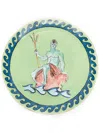 Ginori 1735 X Luke Edward Hall Green Il Viaggio Di Nettuno Porcelain Charger Plate In Green