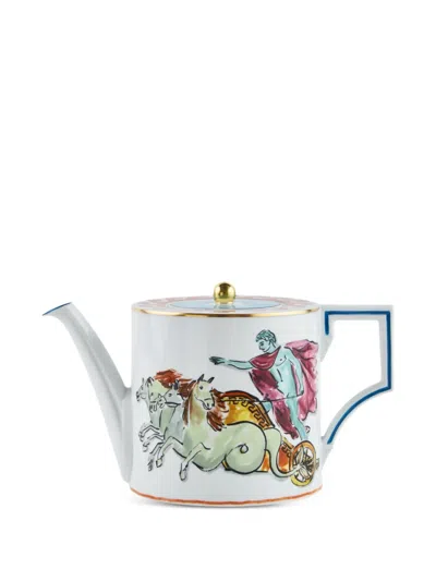 Ginori 1735 X Luke Edward Hall Il Viaggio Di Nettuno-motif Teapot In Multi