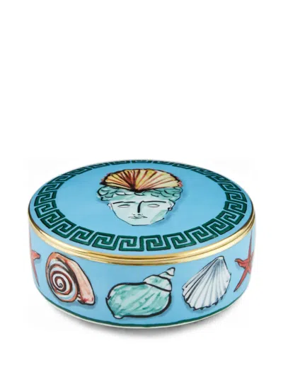 Ginori 1735 X Luke Edward Hall Il Viaggio Di Nettuno-print Trinket Box In Blue